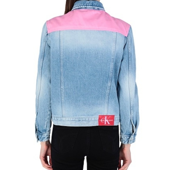 calvin klein pink denim jacket